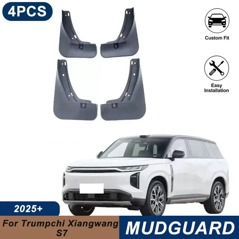 4PCS Car Mud Flaps For Trumpchi Xiangwang S7 2025+ Waterproof Anti-Splash Fender Mudguards Auto Exterior Accessories