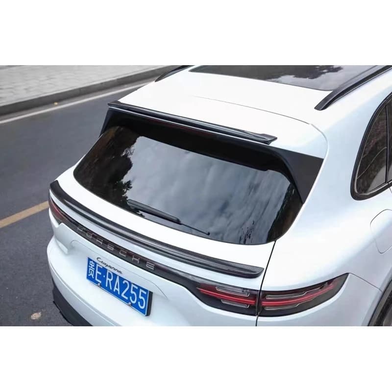 FOR Porsche Cayenne 2018 - 2021 High Quality Wing Lip Roof Spoilers Forged carbon & Carbon Fiber & black Spoiler