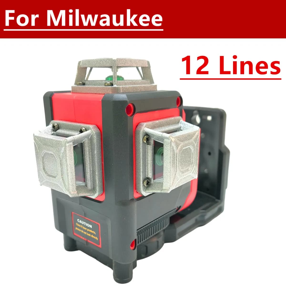 12 Lines Laser Level 3D Horizontal & Vertical Green Light Level Meter Self-Leveling Tools For Milwaukee 18V Battery