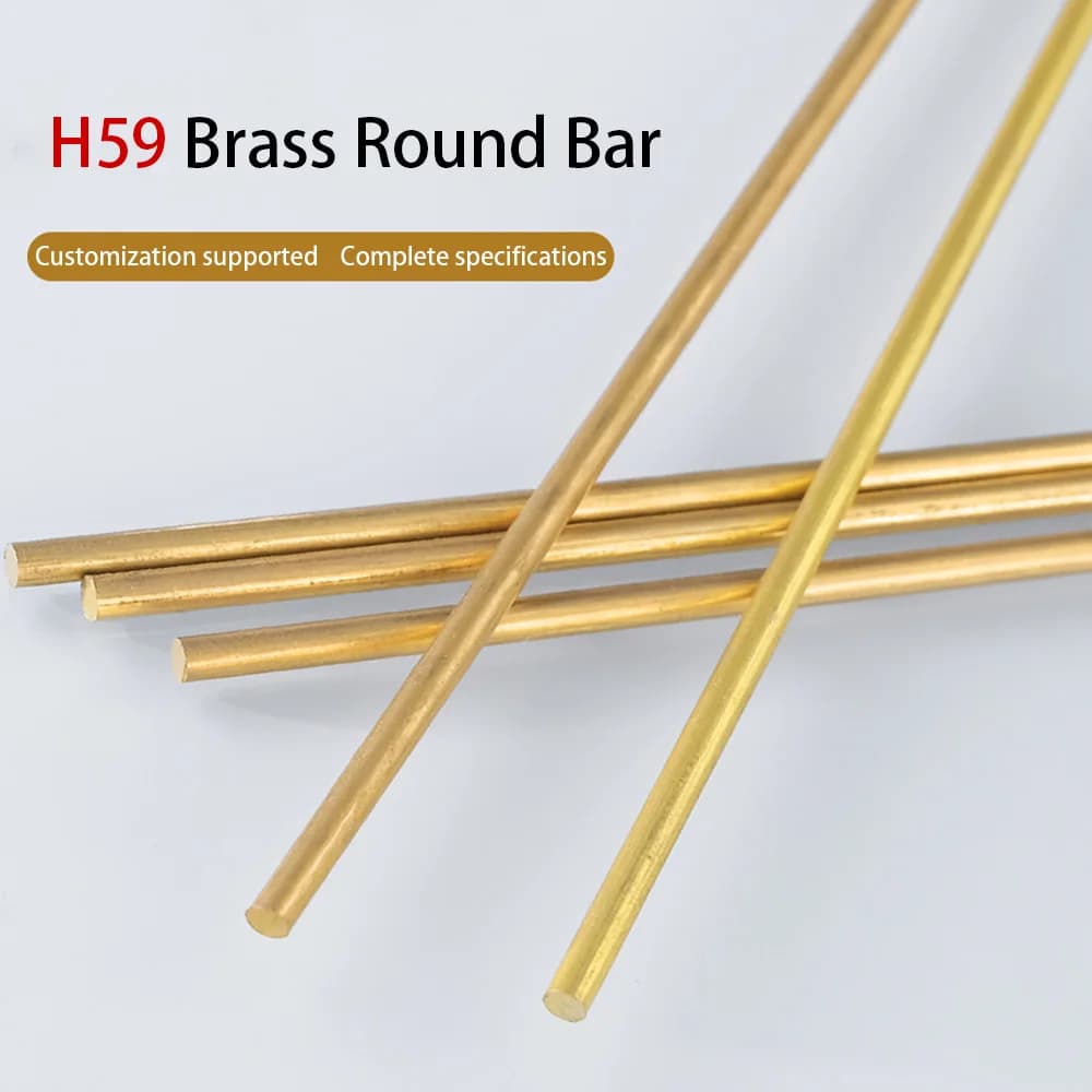 H59 Brass Round Bar Metal Rods Milling Metalworking Dia 8/10/12/13/14/15-30mm Length 300mm 500mm For DIY Modelmaking Brass Rod