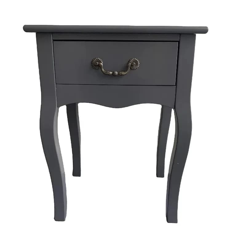 Luxury bedside table Bedside table with 1 drawer Bedroom grey bedside table