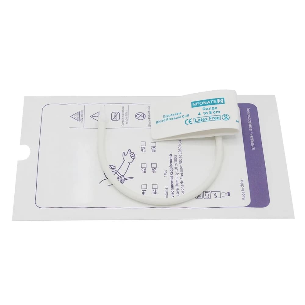 2pcs Neonate NIBP Cuff – Disposable, #2 4-8CM, Single/Double Tube