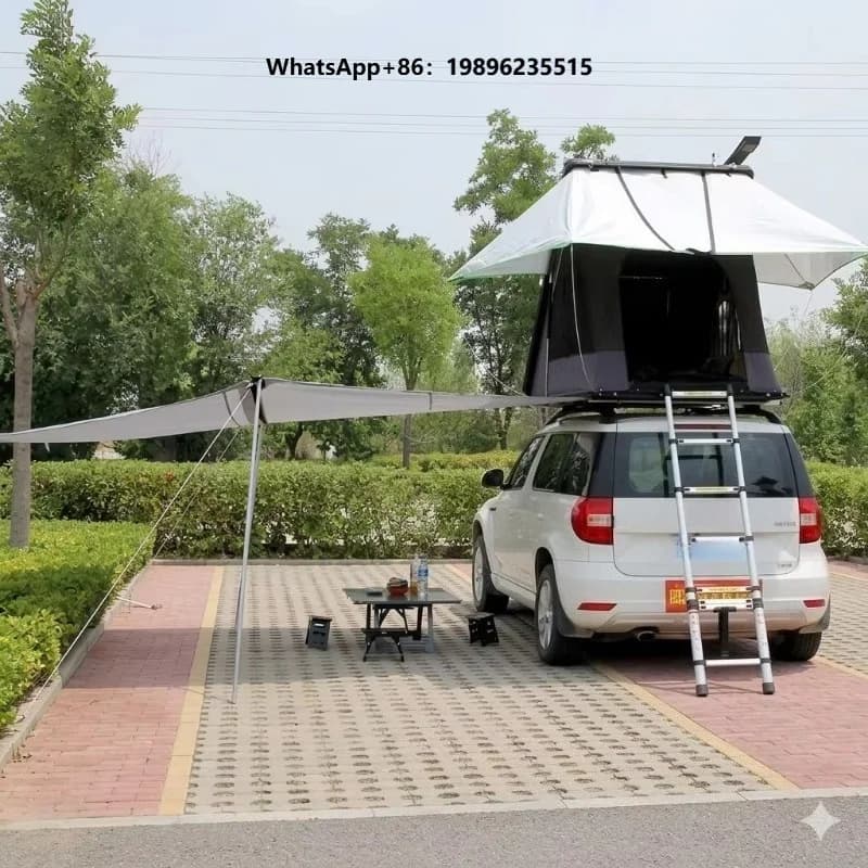 tent With Skylight Aluminum  Hard Shell Sunroof Access Quick Automatic Opening Waterproof Outdoor Camping for SUV