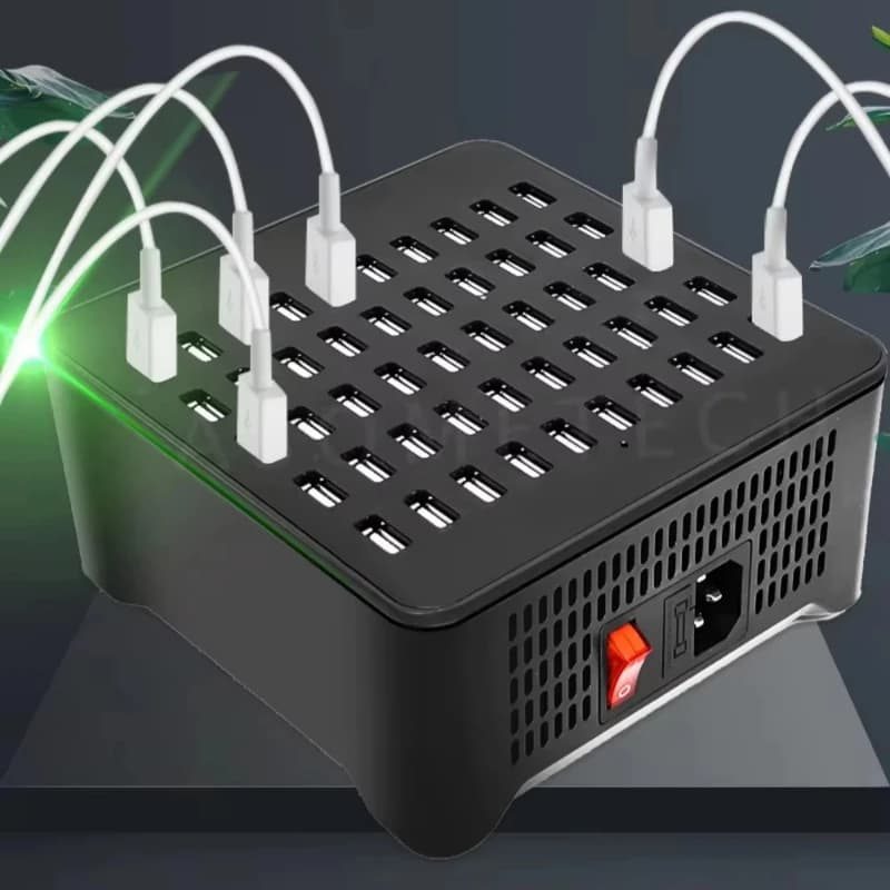 250W 50-port Multi-USB Charging Station 5V2.4A Smart Desktop USB Charging Hub