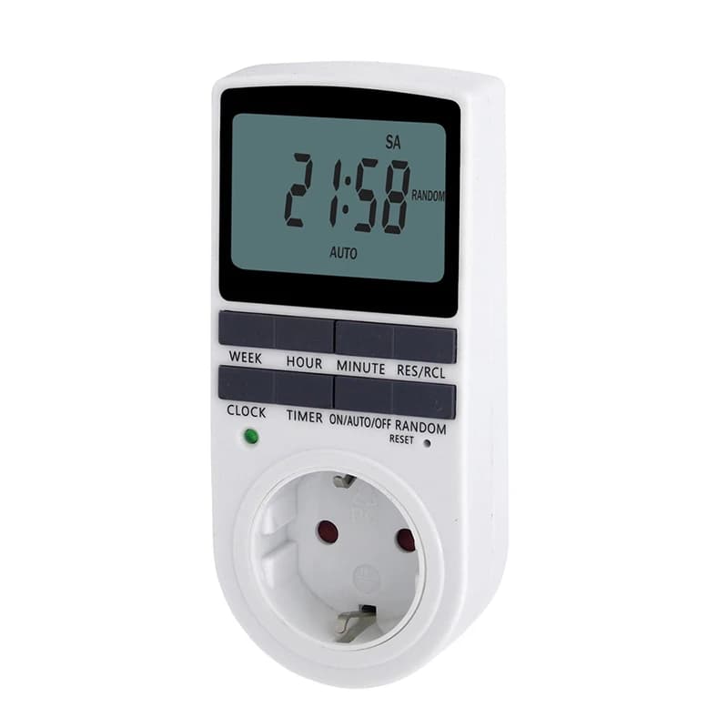 【Hot】Digital Timer Switch Electronic 12/24 Hour Programmable Timing Socket EU UK US AU FR Plug Outlet Kitchen Appliance Time Con