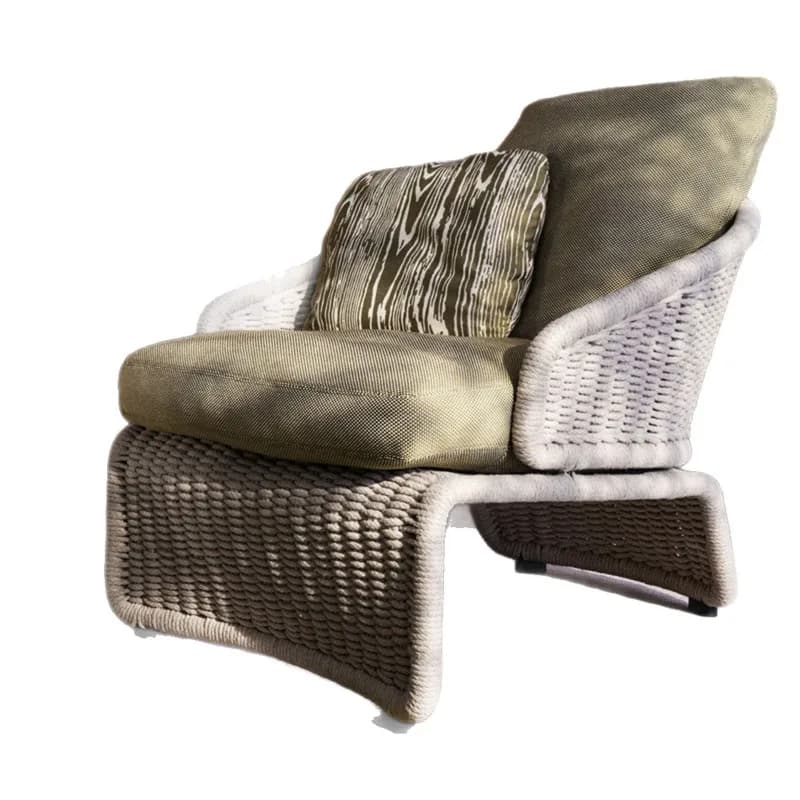 Outdoor Sofa B & B Inn Open-air Balcony Courtyard Creative Leisure Rattan Braided Rope Single Table