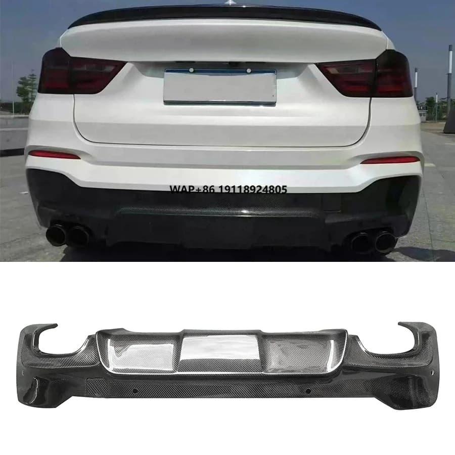 Carbon Fiber Rear Lip Diffuser for X4 F26 M Sport 2014-2017 Rear Bumper Lip Spoiler Car Accessories