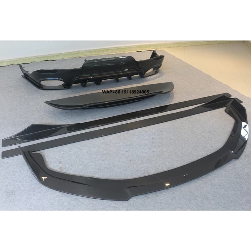 Car Upgrade Wet Carbon Fiber Front Rear Lip Side Skirt Rear Spoiler New Condition Fit  for  2014-2016 Panamera 970.2