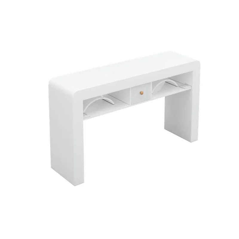 * Cream Style Dressing Manicure Table Japanese Simple Storage Wooden Nail Tables Retro Nail Artist Salon Furniture Nail Desk