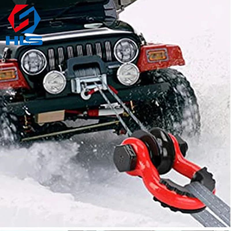 Off-Road Vehicle Trailer Hook Shackle Pulley High Strength American Forged 4.75 Ton Shackle 3/4 U Type, Bow Type