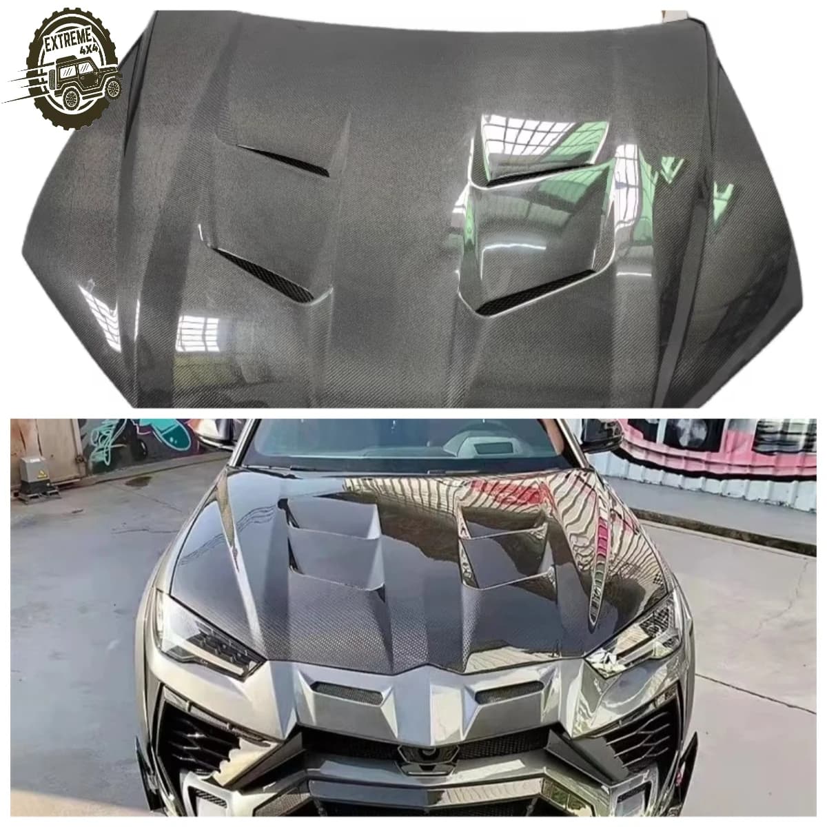 Used for Upgrading the Lamborghini Urus High-quality Carbon Fiber Engine Hood Body Kit to M-style Engine Hood Automotive Parts