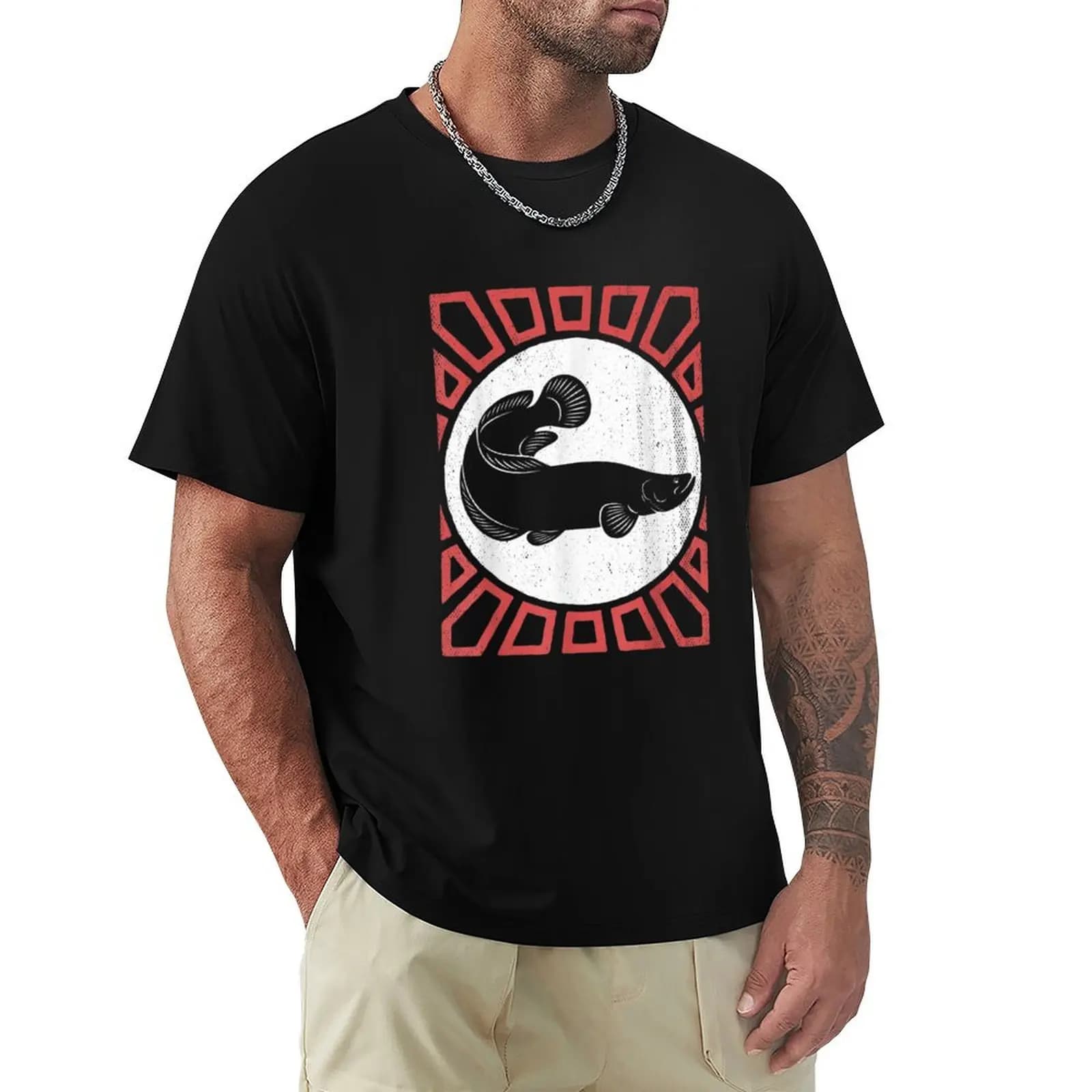 Arapaima Fish Lover Vintage Retro Style T-Shirt Summer Fashion Casual Tee Shirt