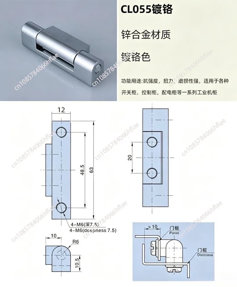 10Pcs Zinc Alloy Cabinet Hinges, CL055 & CL032 Distribution Box Chassis Door Hinges