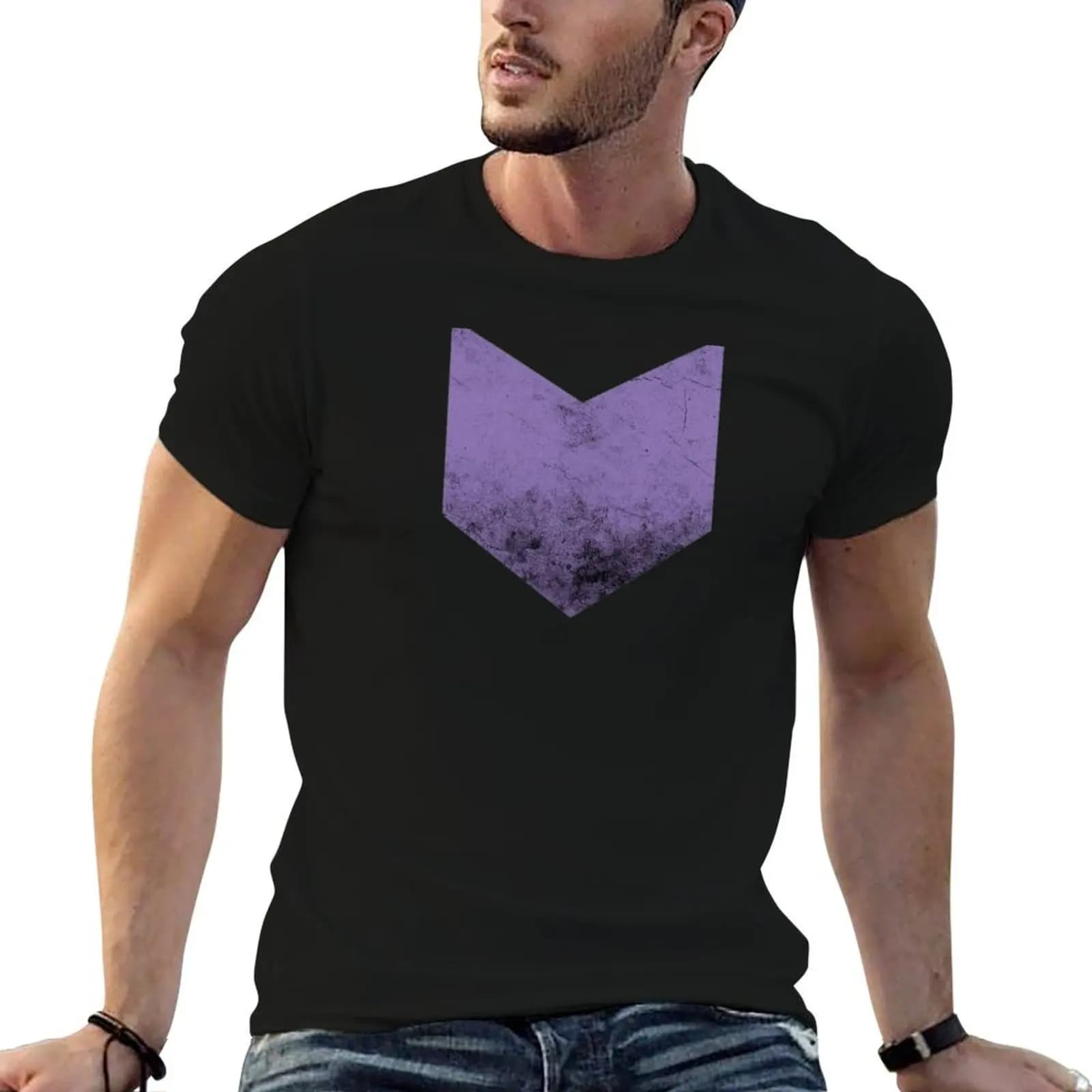 Hawkeye Block Logo T-Shirt customs design your own Blouse mens cotton t shirts