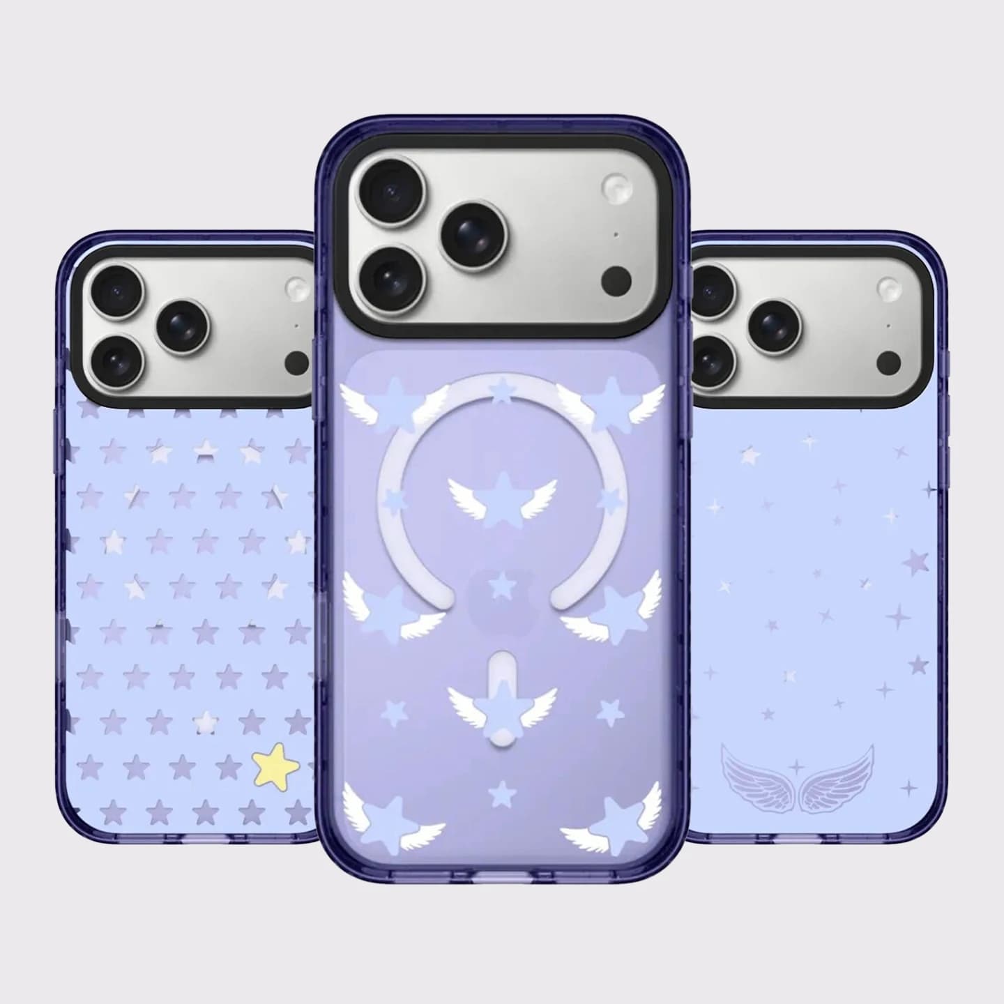 Purple Star Purple Border Magnetic Phone Case Cover for IPhone 13 14 15 16 17 Pro Max Case for IPhone Air