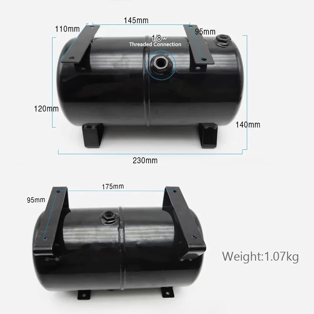 Air Compressor Air Storage Tank Accessory Kit Reduce Frequent Start Stop Stabilize Air Pressure for Spray Gun Airbrush Paint Car