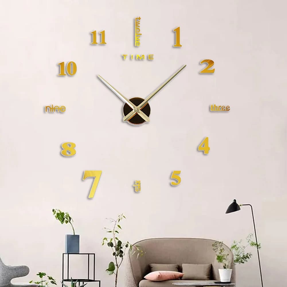 Home Room Wall Clock Sticker Decorative Articles for acrylic Plastics Aluminum Safe To Use Stainless Steel Home