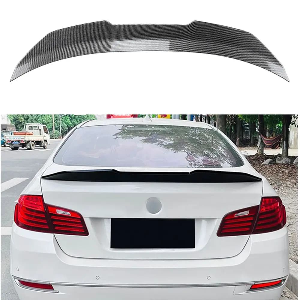 FOR BMW 5 Series F10 F11 F18 2010 -2017 Gloss Black Roof Spoiler Tail M5 PSM Style Rear Bumper Lip Trunk Slim