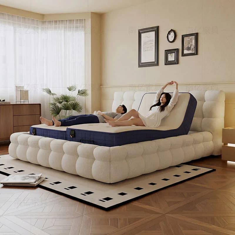 Modern Simple Bed Design Safe Sleeping Frame Bedroom Luxury Castle Beauty Massage Bed Queen Double Muebles Trendy Furniture