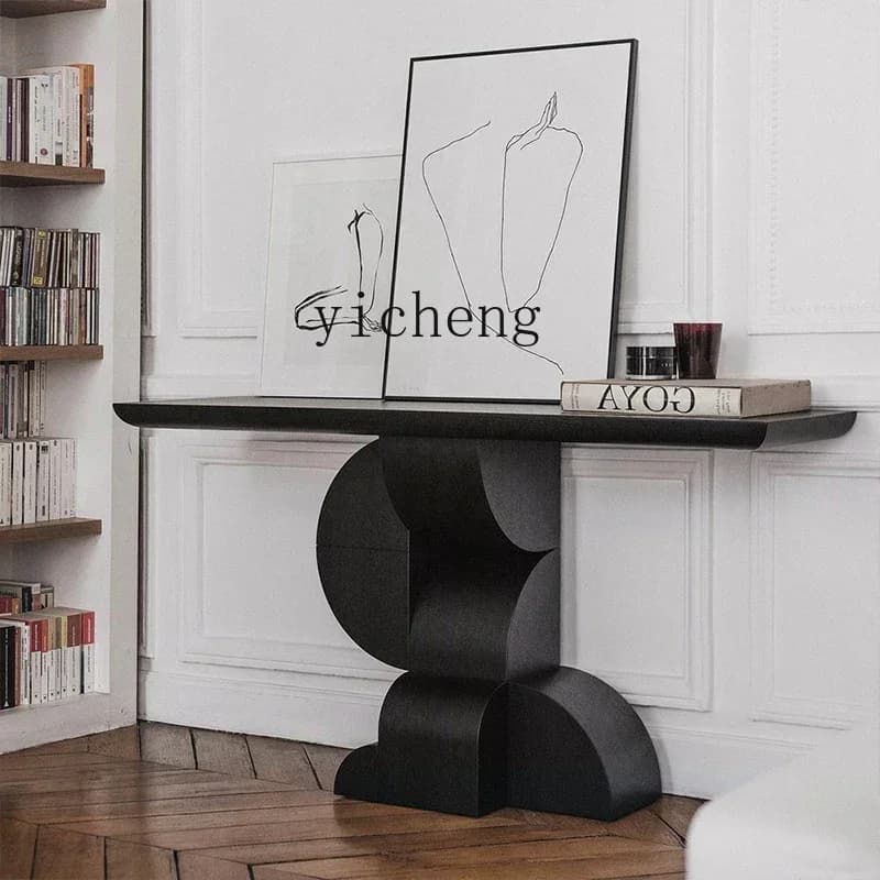 GZ-1 Italian Style Entrance Cabinet Hallway Entrance Table Living Room Storage Rack Light Luxury Creative Entrance Table