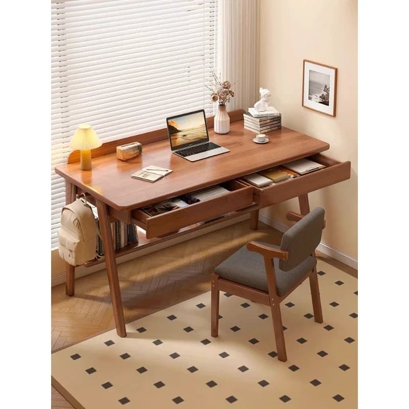 Desk Home Student Learning Writing Modern Simple Workbench Bedroom Solid Wood