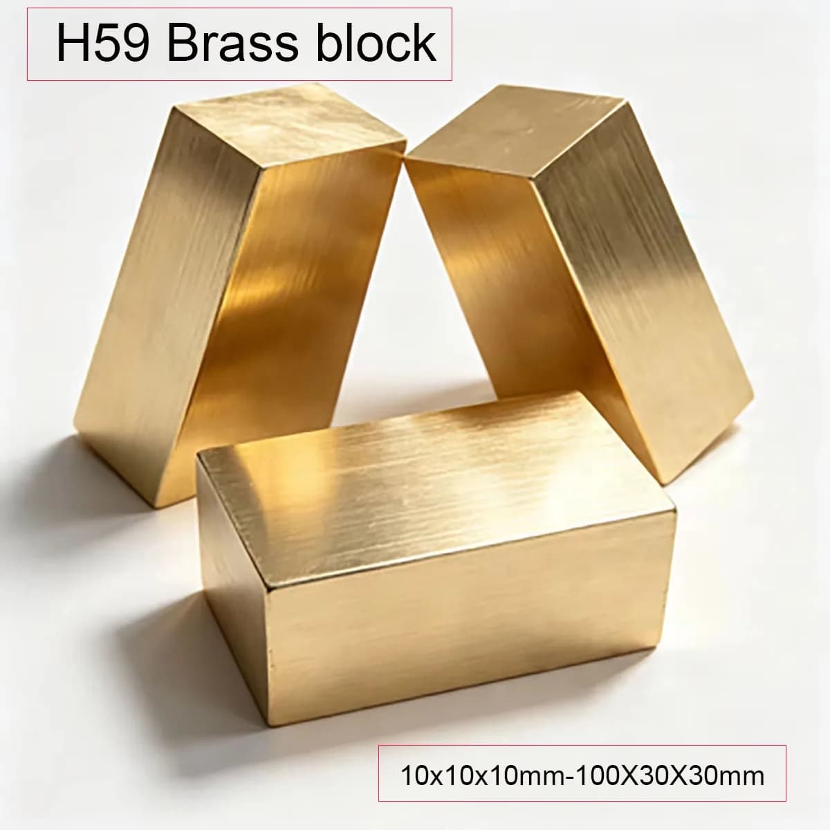 H59 Brass Square Bar Cube Block 10-30mm For CNC Machining Parts