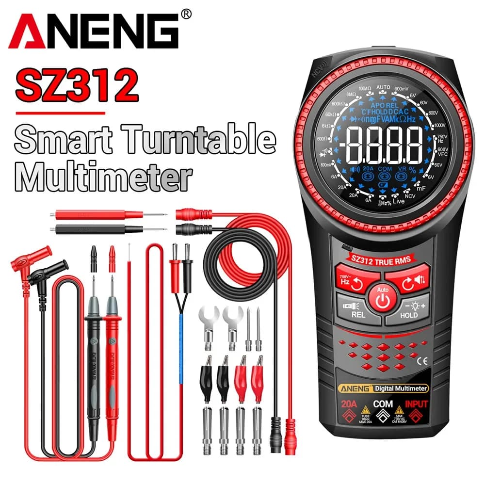 Digital Multimeter Turntable Tester ANENG SZ312 Smart NCV Voltage Induction AC/DC Current Multi-function Electrician Repair Tool