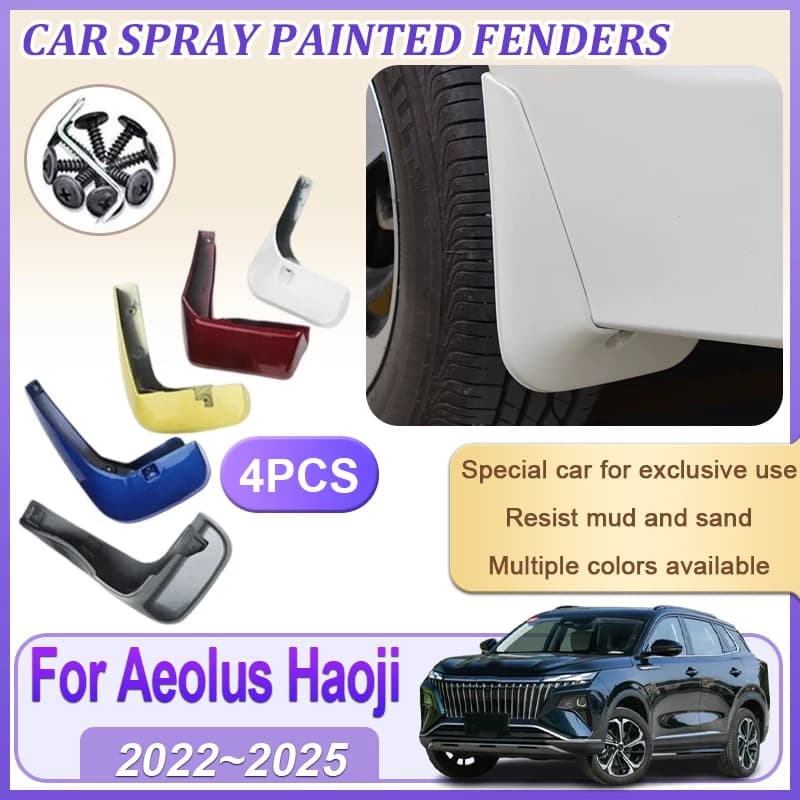 Car Fender For Dongfeng Huge 2024 Aeolus Haoji 2022~2025 Baking Paint Anti-fouling Mudguards Mud Flap Splash MudFlap Accessories
