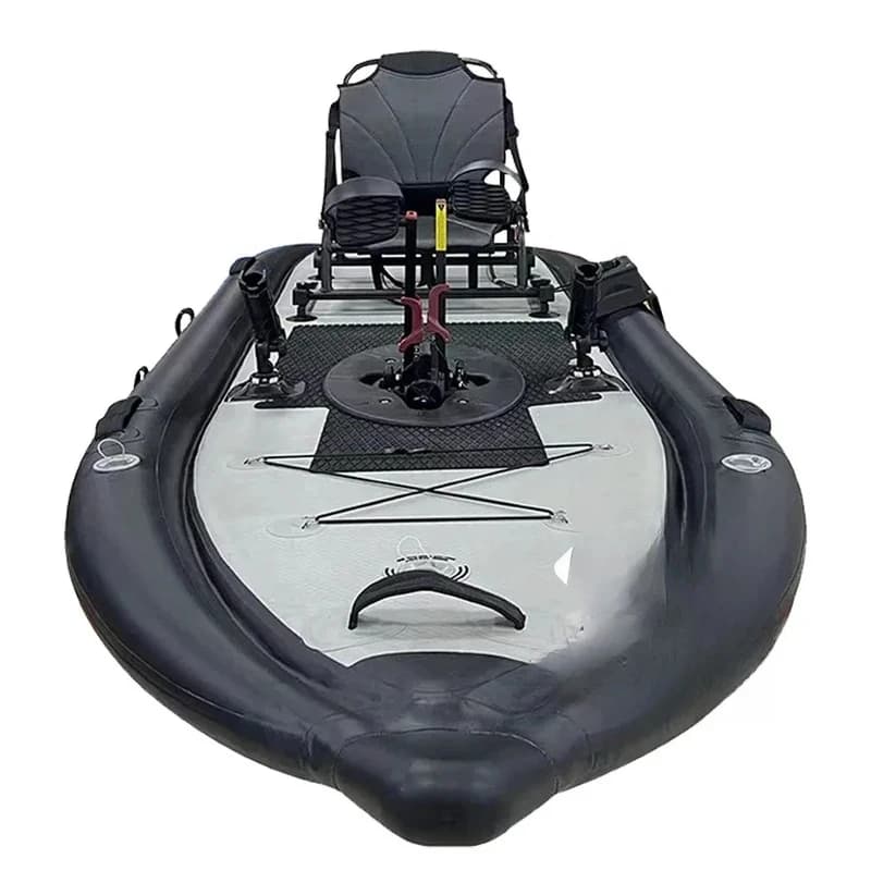 high quality Drop Kayak On Top Inflatle Boat With Pedal Drive System Fishing Rod Holder