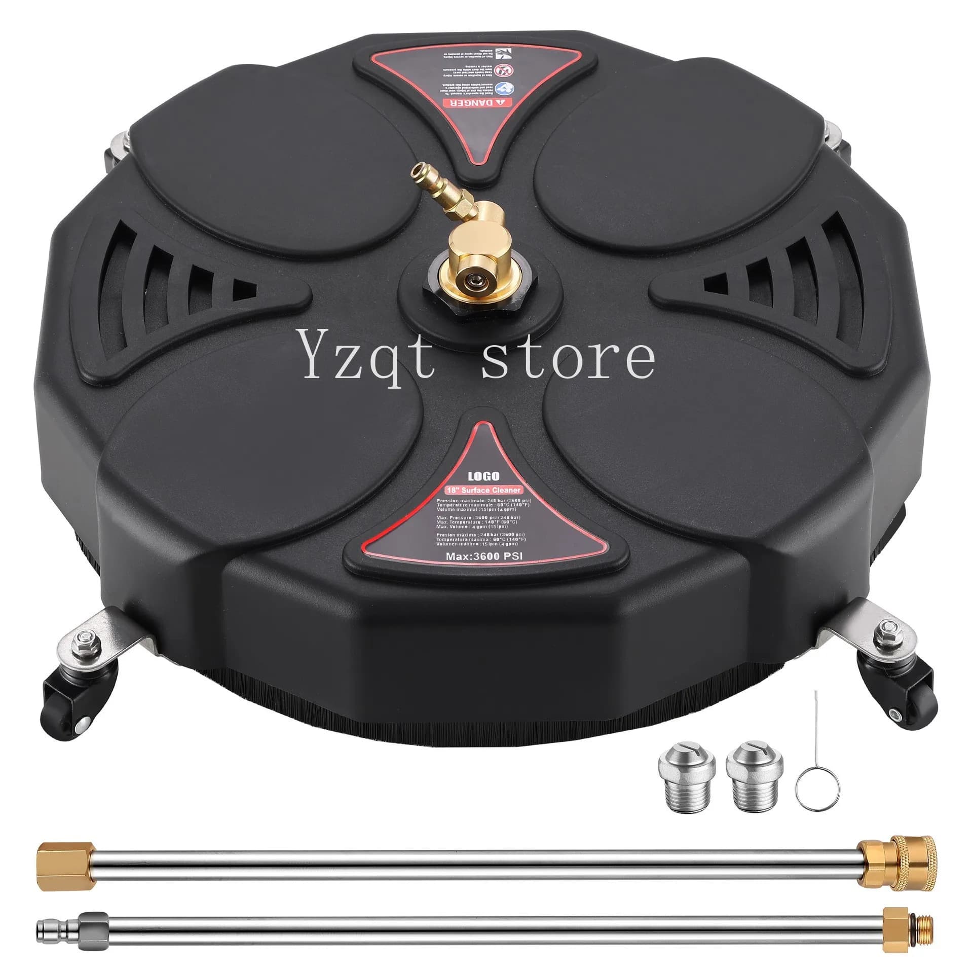 Cross-border factory direct sales high pressure cleaner 13-inch round washing site multi-functional pavement courtyard cleaning