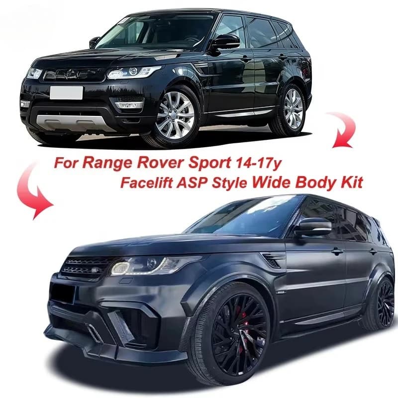 Factory Supply for Range Rover Sport Tuning ASP Style Carbon Fiber Front Rear Bumper for L494 Sport Wide Fender Body Kit