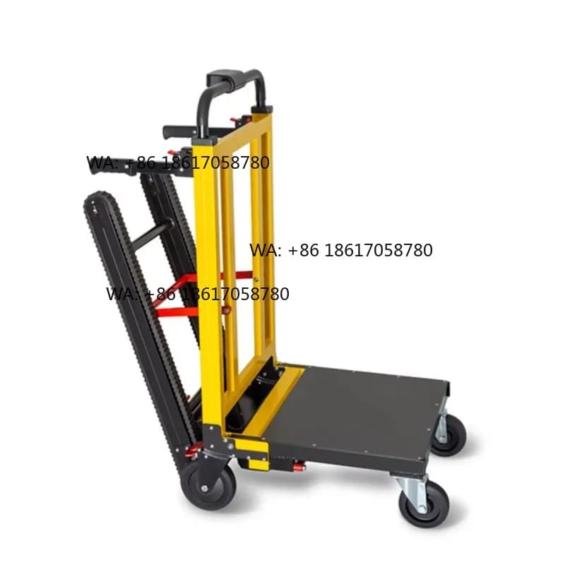 Electric Portable Foldable Metal Ladder Climbing Machine with Triangular Wheels Stair Climbing Trolley for Cargo Handling