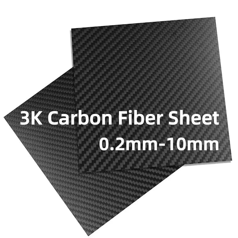 1PC Black 3K Carbon Fiber Plate thickness ranging from 0.2mm to 10mm