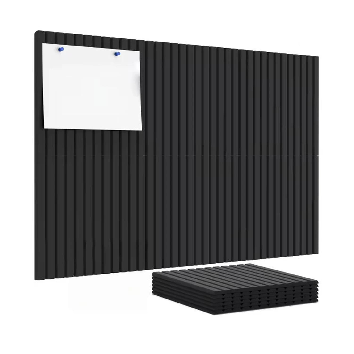 6PCS Felt Wall Tiles Cork Bulletin Acounstic Soundproof Note Decorative Boards Memo Dart Panel Sound Absorb Office Home Bedroom