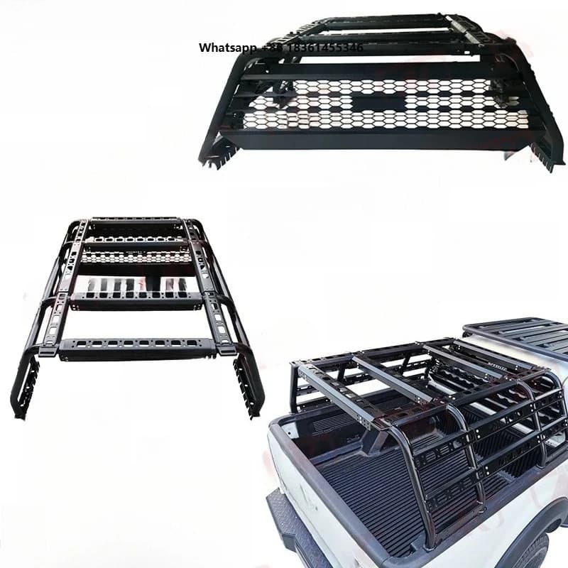 For 4x4 Pickup Trucks Hot Selling Universal Adjustable Tub Ladder Rack Multifunction Steel Roof Rack