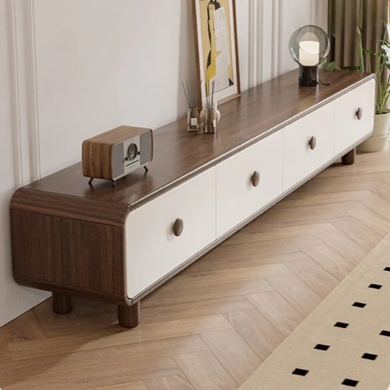 Light luxury household TV cabinet modern minimalist living floor TV stand retro mid-century Тумби під телевізор room furniture