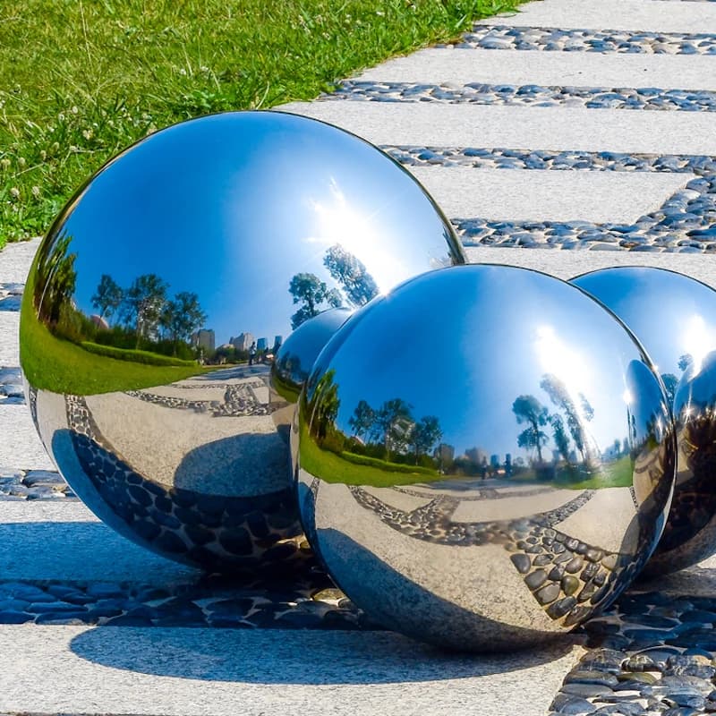 1pcs 300MM Stainless Steel Hollow Ball Mirror Polished Shiny Sphere For Kinds of Ornament and Decoration