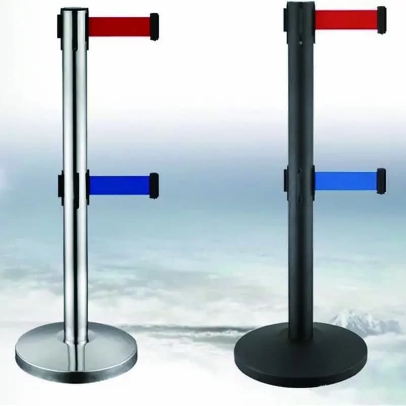 【Professional Use】Retractable Isolation Belts, Safety Warning Tapes, Posts, Bank Queuing Barriers/fences, Stainless Steel One-me