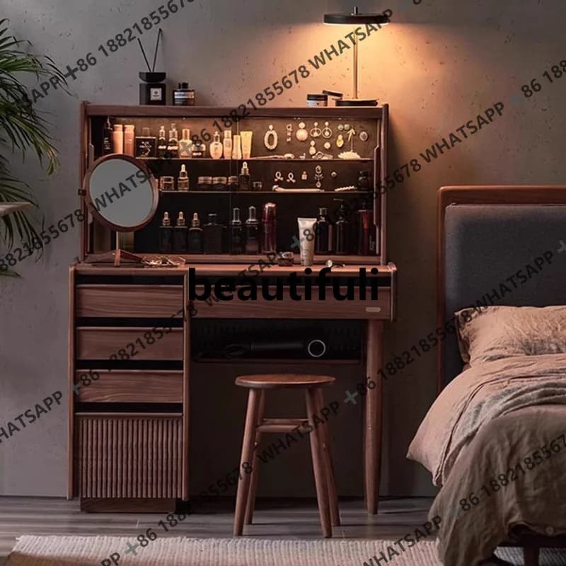 Luxury Bedroom Dressing Table Computer Makeup Cabinet Dressing Table Cabinet Mid Century Wood Vestidores Postmodern Furniture