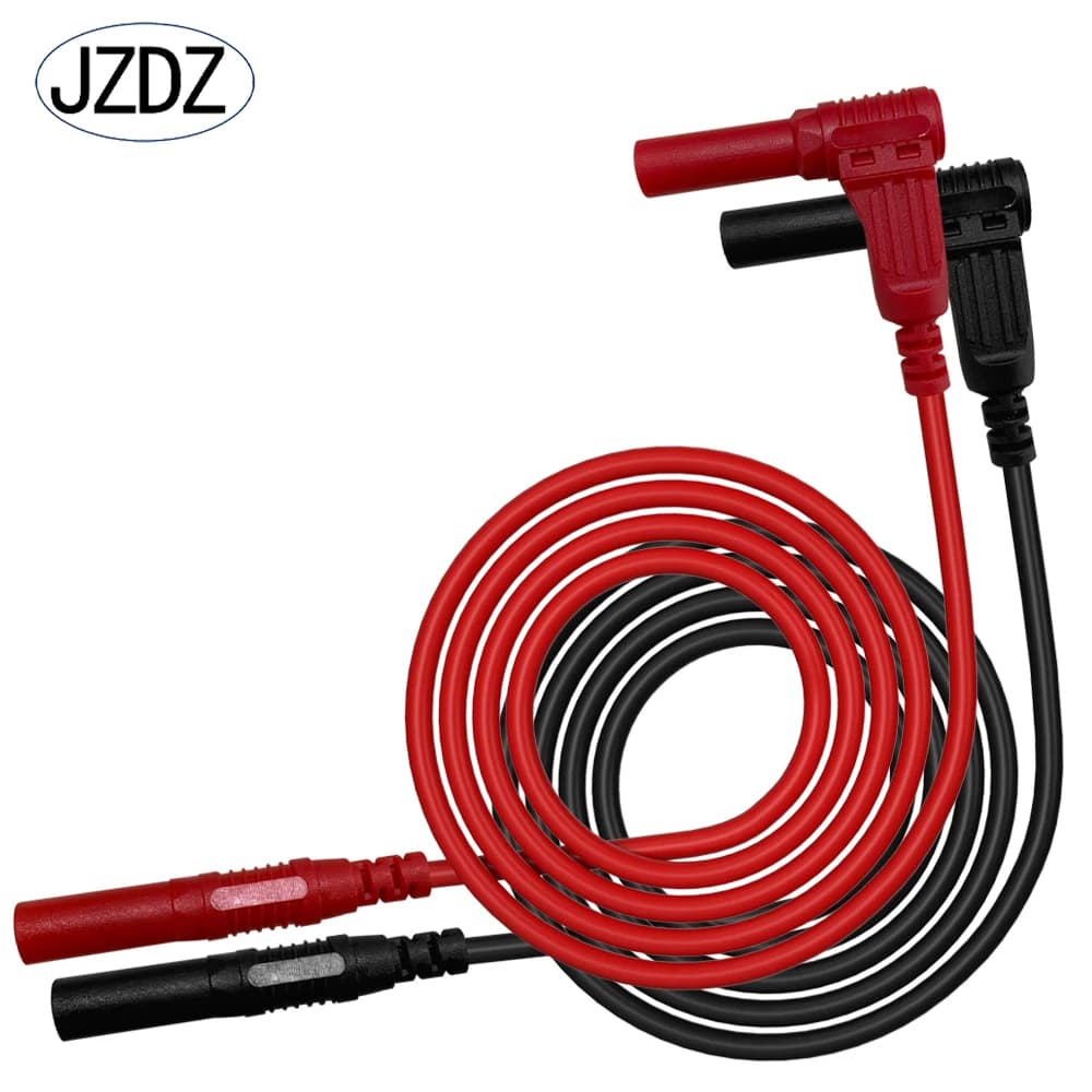 JZDZ 2pcs Multimeter Test Lead with 4mm Security Banana Plug Male Plug on Both Ends Red Black J.70018