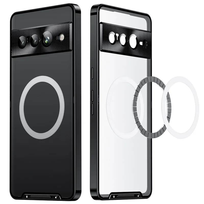 For Magsafe Metal Case For Google Pixel 7 Pro Aluminium Alloy Camera Lens Glass Film Cover For Pixel 7 Pro Case