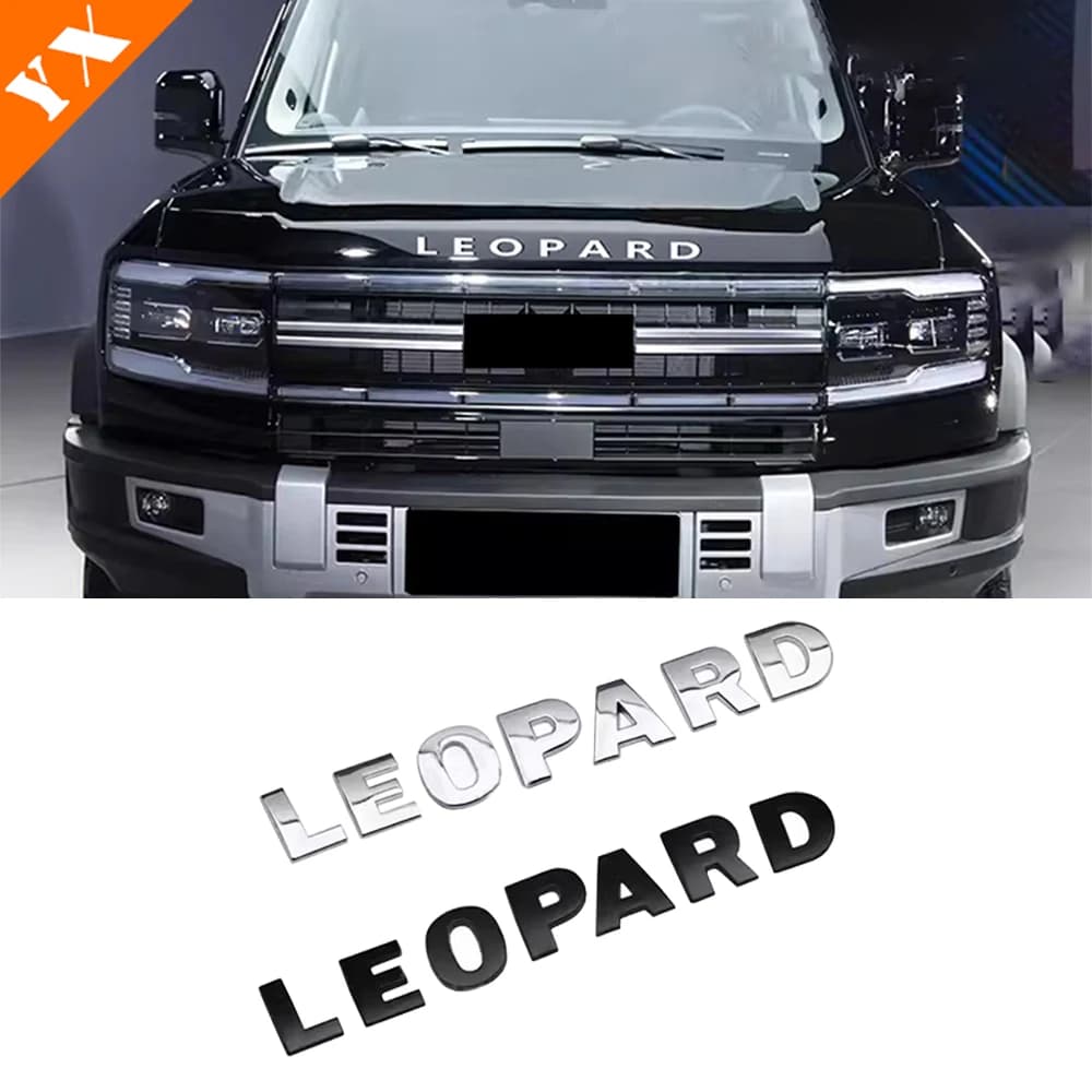 For BYD Leopard 5 Accessories 2024 2025 2026 Car Front Hood Car Sticker Logo Letters