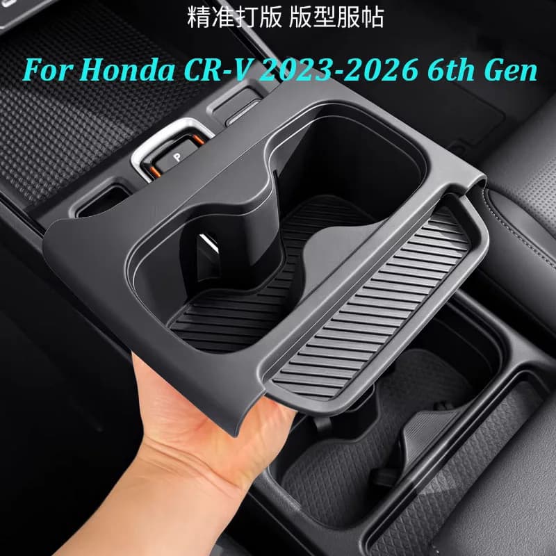 for Honda CR-V 2023-2026 6th Gen Car Cup Holder Silicone Pad Anti-Slip Insert Mat Armrest Cup Box Interior Accessories