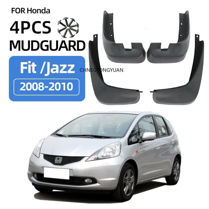 4 PCS Car Mudflap for Honda Fit Jazz 2008~2010 Fender Mud Flaps Guard Splash Flap Mudguards Accessories 2010