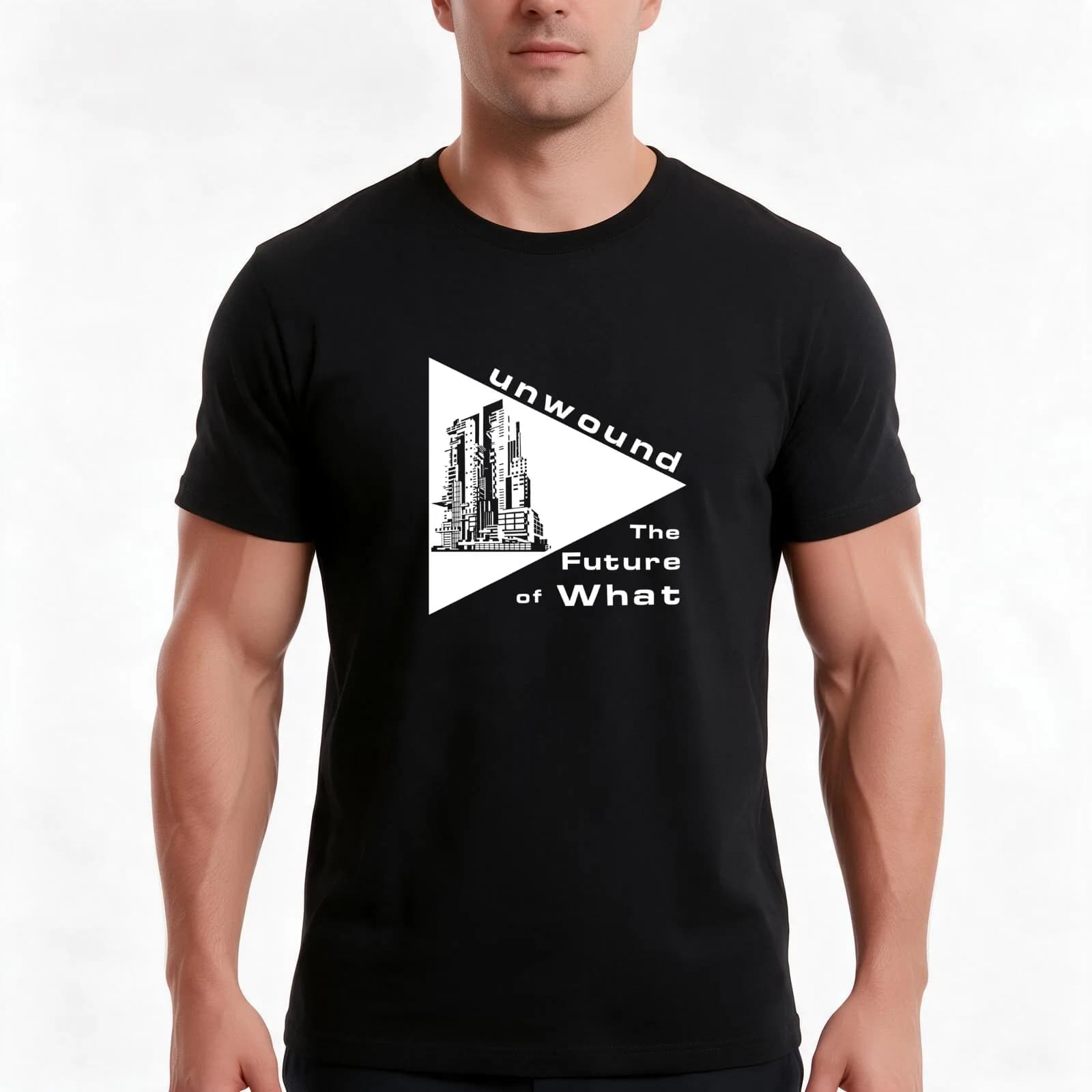 Unwound The Future Of What T-Shirt, Summer Casual Cotton Tee, Oversized Streetwear Tops, Vintage Graphic Print, Unisex Men Women