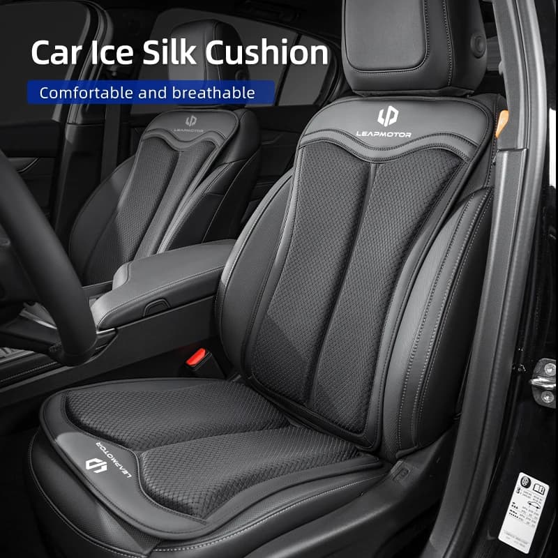 Car Seat Cushion Breathable Ice Silk Mats Front Rear Cushion Protector Pad Accessories For Leapmotor T03 S01 C11 C01 Leap Motor