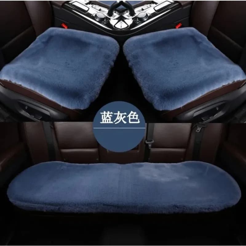 Universal Winter Car Seat Cushion, Imitation Rabbit Fur, Warm in All Seasons, Thickened, Single Piece, Without Backrest