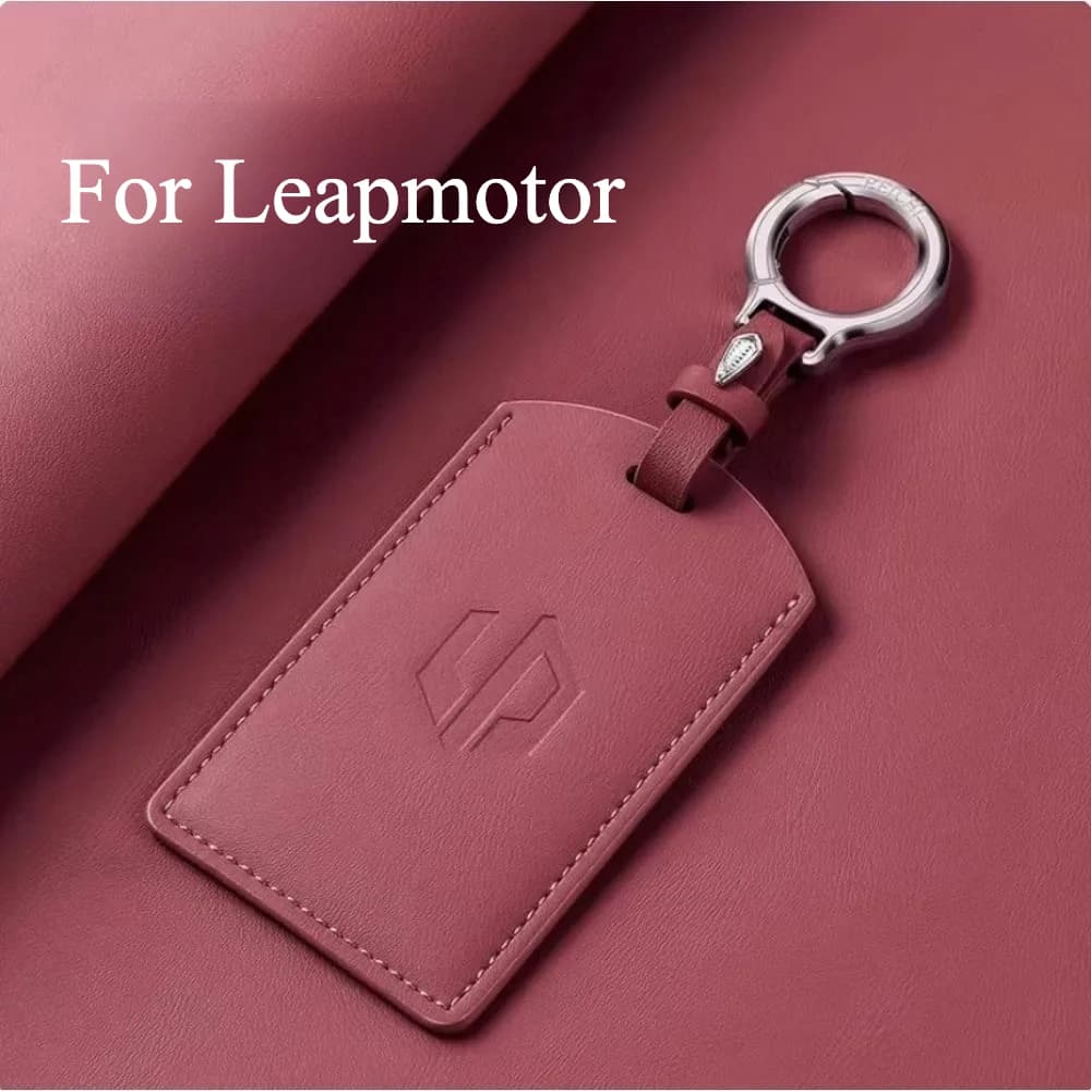 Nappa Leather Car NFC Card Remote Key Cover Case For Leapmotor C10 C11 C16 Protector Holder Shell Auto Kychain Accessories