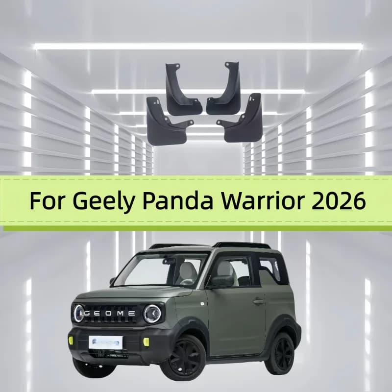 4PCS For Geely Panda Warrior 2026 Car Fender Mudguards Anti splash Flap Front Rear Mudlap