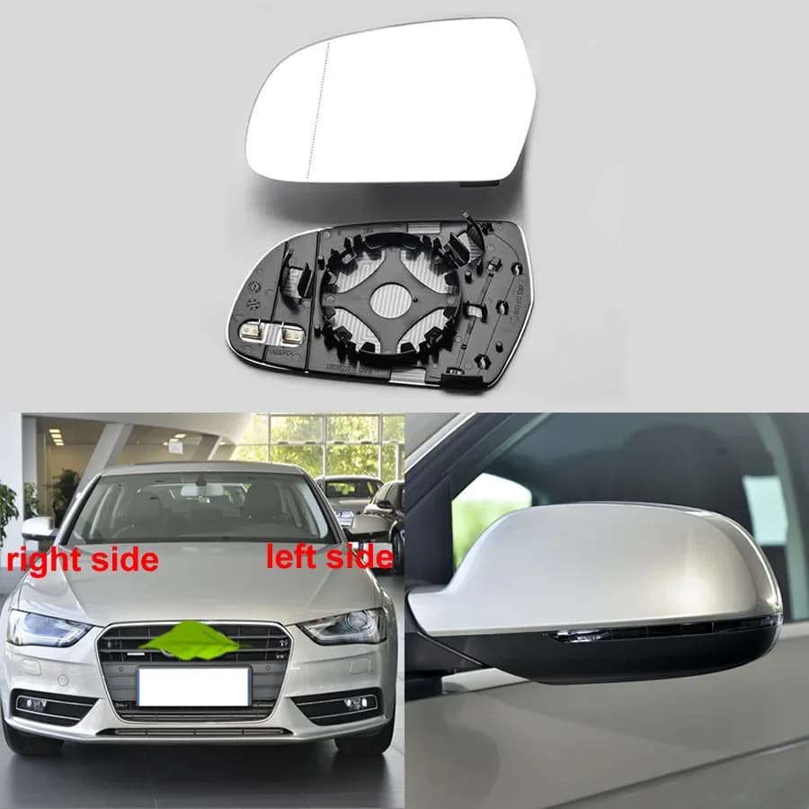 Car Mirrors For Audi A4 A4L 2013 2014 2015 2016 Car Side Mirrors Lens Rearview Mirror Lenses Glass Heating 8K0857536F 8K0857535F